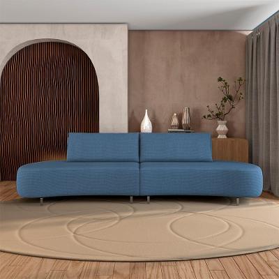 Sofá Jamaica Bipartido 3 Lugares 320CM Azul Gran Belo