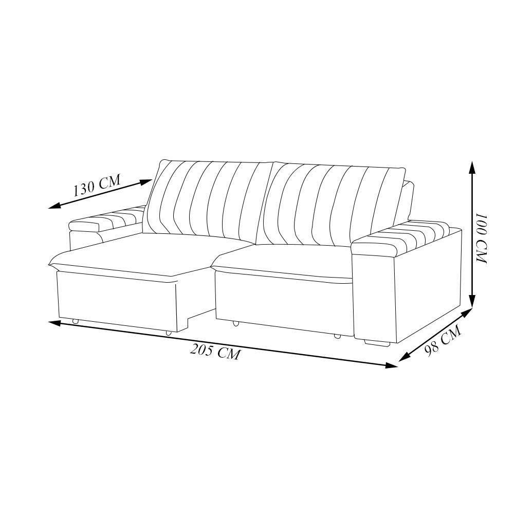 Sofá Retrátil E Reclinável 2 Lugares 205cm Kent Porta Copos No Braço Veludo Cinza G22 - Gran Belo - 3