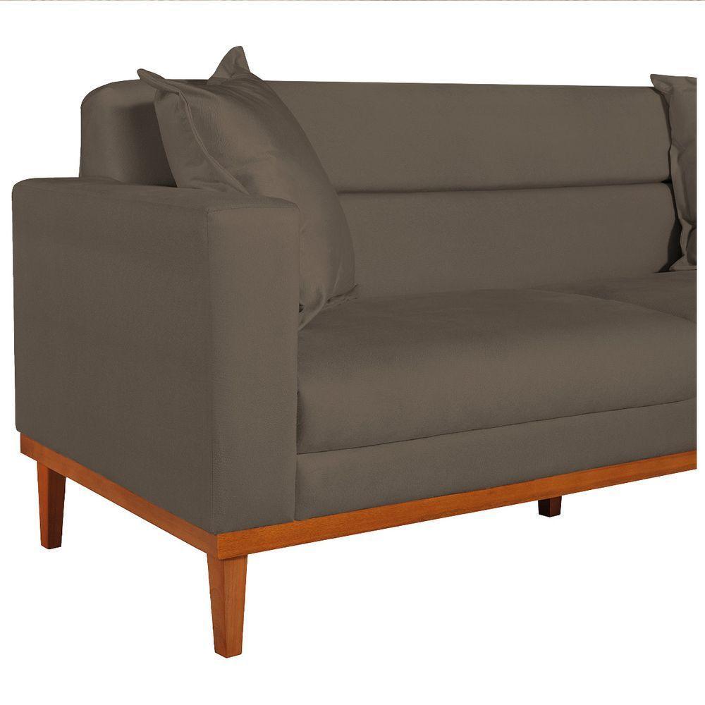 Sofá 2 Lugares Viena Suede - Doce Sonho Móveis Marrom - 2