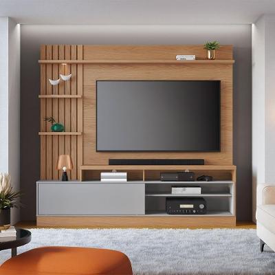 Home Estante para TV Pillar 65" 200cm MDF MDP com LED Freijó Cinza Gran Belo