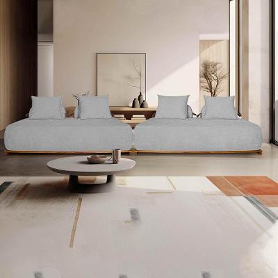 Sofá Modulado Homer Bouclê Cinza G63 6 Lugares 360cm com Almofadas Soltas Gran Belo