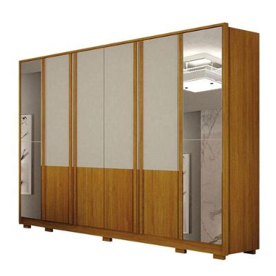 Guarda Roupa Casal Urban 6 Portas Com Espelho Cinamomo Off White - Leifer