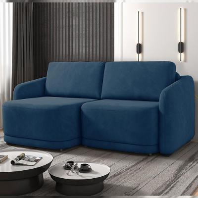Sofá Cama Varsóvia 3 Lugares Retrátil e Reclinável 236cm Azul Marinho Gran Belo