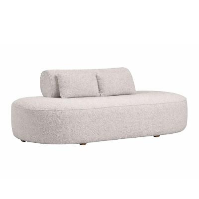 Sofá Serina 3 Lugares Fixo 180CM Cinza Bouclé Orgânico Sallar Home
