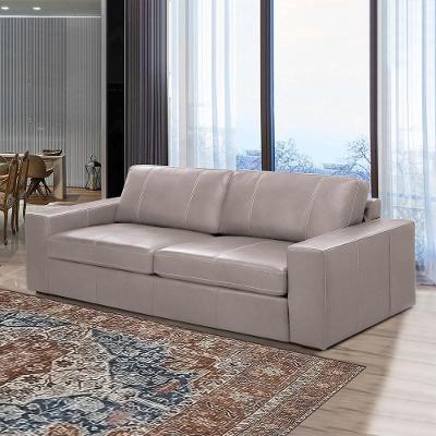 Sofá Agatha G88 2 Lugares 205CM Caramelo Couro Gran Belo