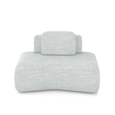 Sofá Modular Dakota Ilha 174cm Cinza Linho Encosto Almofada Solta Gran Belo