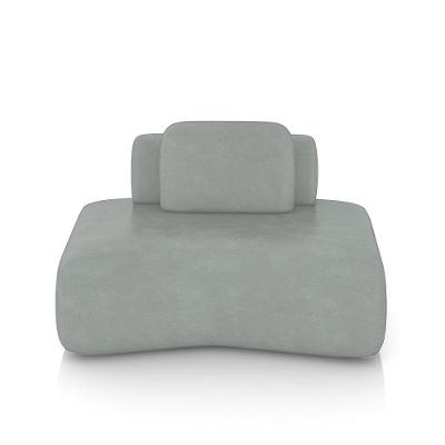Sofá Modular Dakota 3 Lugares 174cm Pu Cinza G33 para Sala de Estar Gran Belo