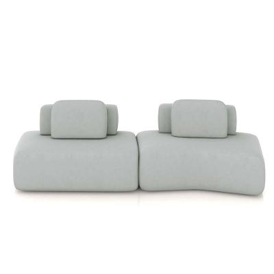 Sofá Modular Dakota 4 Lugares 316cm Veludo Cinza Claro G33 Gran Belo