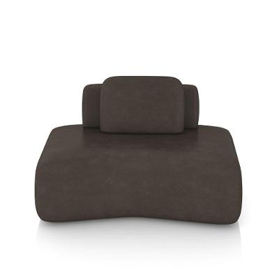Sofá Modular Dakota G33 3 Lugares 174cm Marrom Couro Sintético Gran Belo