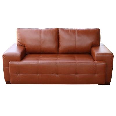 Sofá Roma G58 2 Lugares 180cm Conhaque em Couro para Sala Gran Belo