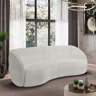 Sofá Clarke 4 Lugares Bipartido 318cm Offwhite Bouclê Gran Belo
