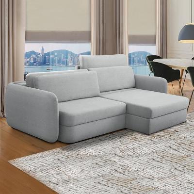 Sofá Cama Torrion G93 3 Lugares Retrátil 214cm Cinza Linho Gran Belo
