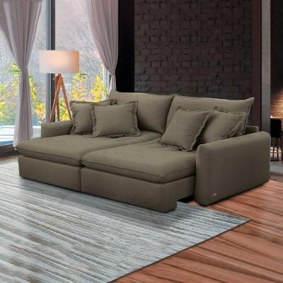 Sofá Sydney 2 Lugares Retrátil e Reclinável 190cm Veludo Castor Gran Belo