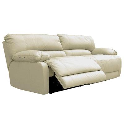 Sofá Asmará G43 2 Lugares Reclinável 174cm Off White Couro Gran Belo