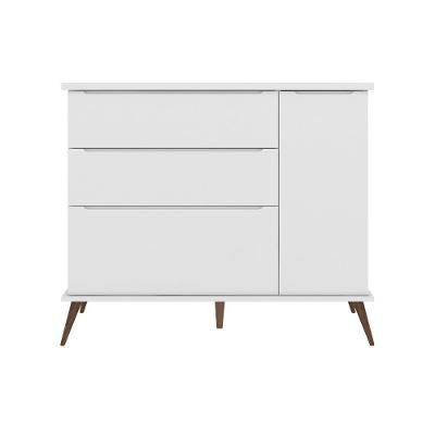 Cômoda Infantil Tina 3 Gavetas MDF Puxador Cava Branco Sallar Home