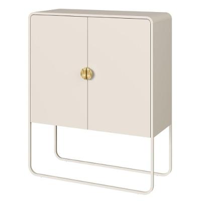 Balcão Buffet 28065 2 Portas 1 Prateleira MDF-MDP com Amortecimento Off White Artesano Móveis