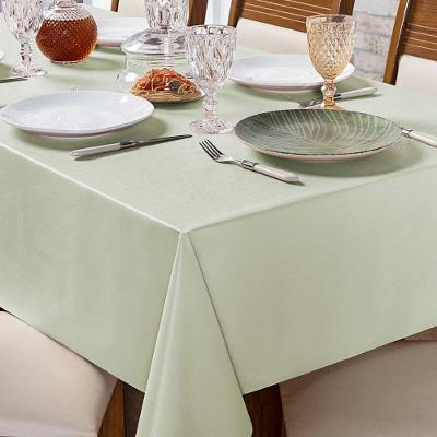 Toalha de Mesa Lisa Térmica Impermeável em PVC e Polietileno 2,50m X 1,40m 01 Peça Bege Clara Luz