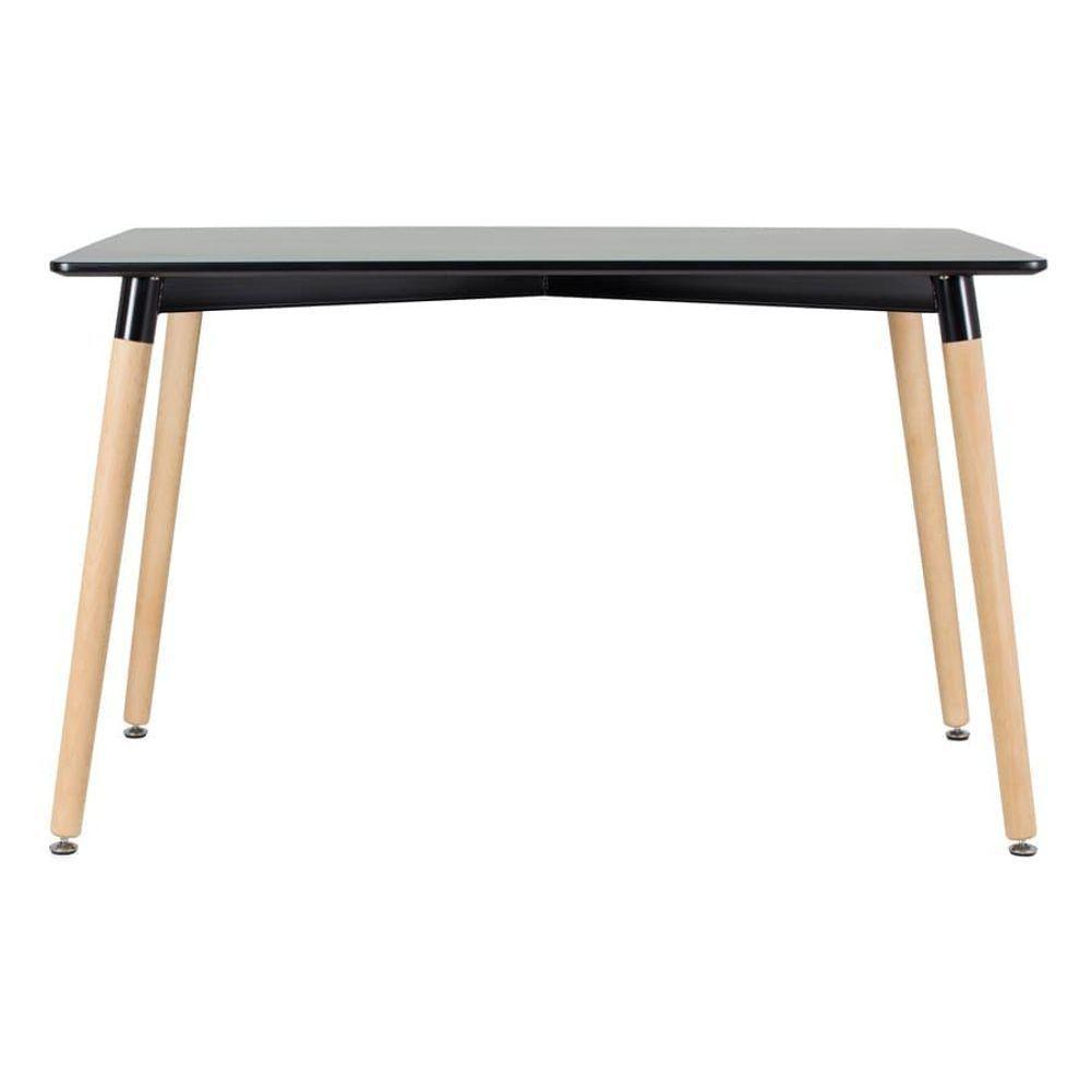 Kit - Mesa De Jantar Retangular Eames 60 X 120 Cm Preto + 2 Cadeiras Eiffel Dsw Amarelo - 8