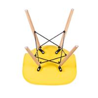 Kit - Mesa De Jantar Retangular Eames 60 X 120 Cm Preto + 2 Cadeiras Eiffel Dsw Amarelo - 7
