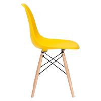 Kit - Mesa De Jantar Retangular Eames 60 X 120 Cm Preto + 2 Cadeiras Eiffel Dsw Amarelo - 11