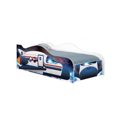 Cama Carro Solteiro Divertida Quarto Infantil - Foguete Foguete