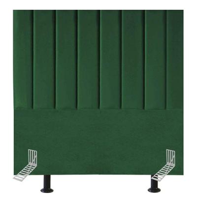 Cabeceira Estofada Cama Solteiro 90 Cm Eloá Suede E Frame verde