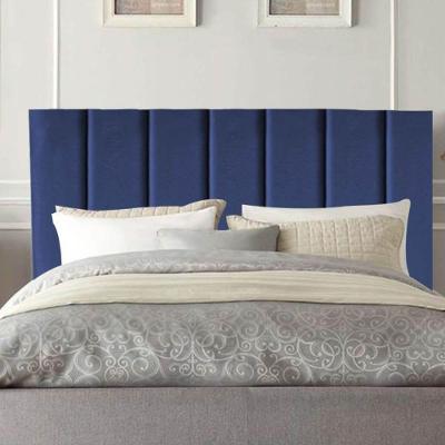 Cabeceira Estofada De Cama Casal 140 Cm Eloá Veludo E Frame Cor:azul Marinho