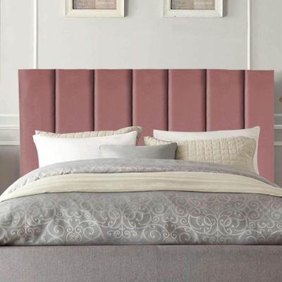 Cabeceira Estofada De Cama Casal 140 Cm Eloá Veludo E Frame Cor:rosé