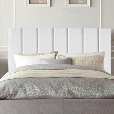 Cabeceira Estofada Cama Box King 195 Cm Eloá Suede E Frame Cor:branco