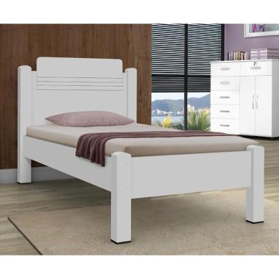 Cama Solteiro com Cabeceira Nexus MDF-MDP Branco 93cm 204cm Casah