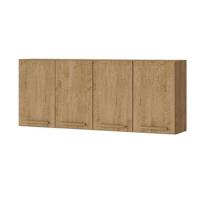 Armario Aereo Clarice 160CM 4 Portas MDF Porta de Bater Amendoa