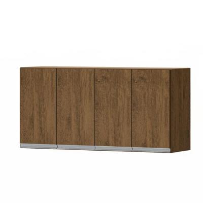 Armário Aéreo Natal 120CM 4 Portas MDF Porta de Bater Marrom