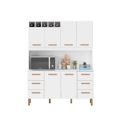 Armário de Cozinha Lívia 6 Portas 6 Gavetas 157CM Branco Milani Movelaria