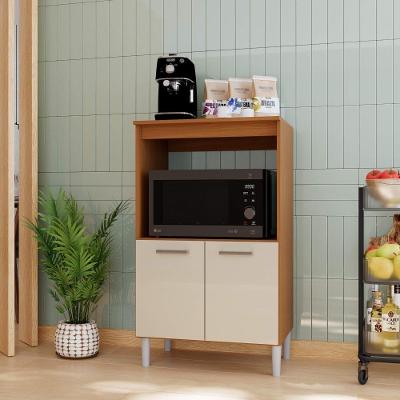 Balcão para Forno e Micro-ondas Verona 2 Portas MDF-MDP 65CM Off White Fidelita Móveis