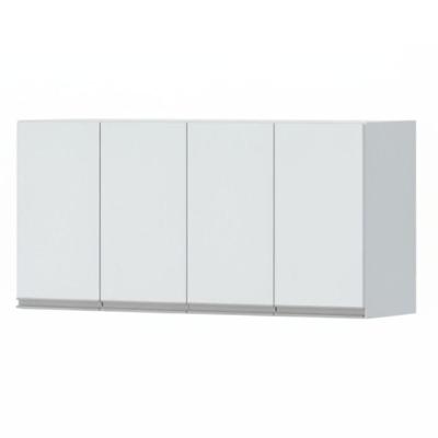 Armário Aéreo Natal 120CM 4 Portas MDF Porta de Bater Branco Milani