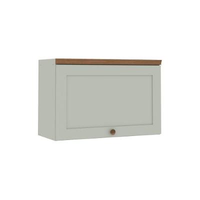 Armário Aéreo 70CM 1 Porta MDF Basculante Mint com Ébano Genialflex Móveis