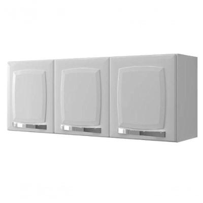 Armário de Cozinha Aéreo Rose 105 3 Portas MDF Branco Itatiaia