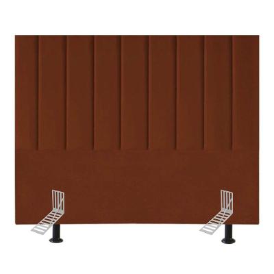 Cabeceira Estofada Cama Box King 195 Cm Esther Veludo E Frame Cor:terracota