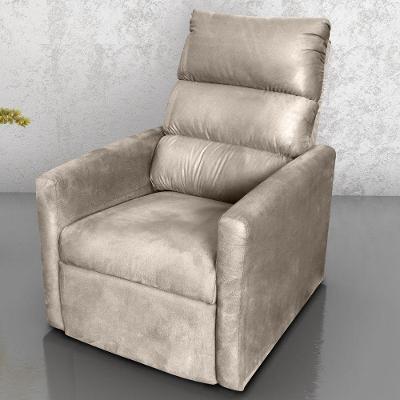 Poltrona Reclinável Casa da Riviera Suede Espuma D23 Bege Matrix
