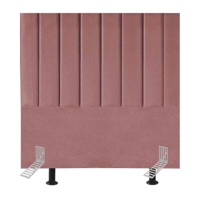 Cabeceira Estofada Cama Solteiro Box 100 Cm Carolina Veludo E Frame Cor:rosé