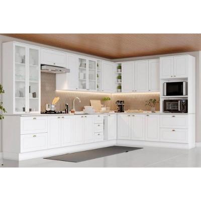 Kit Cozinha Completa C5p56 2 Portas 3 Gavetas MDF 120CM Branco Móveis Henn