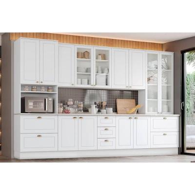 Cozinha Completa Americana C5P48 8 Peças 4 Portas MDF 120CM Branco Móveis Henn