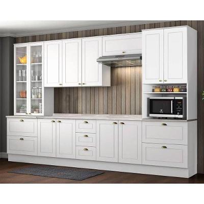 Cozinha Completa C5p47 10 Portas 6 Gavetas MDF 120CM Branco Móveis Henn