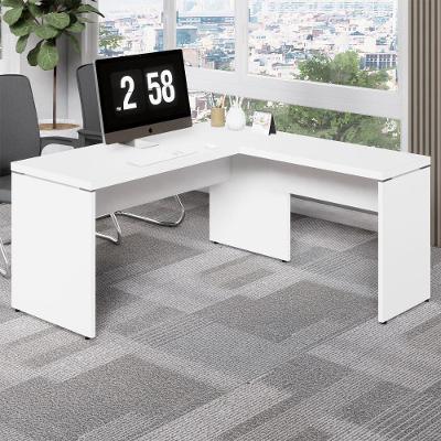 Escrivaninha em l Escritório Pés Painel 150CM Branco F5 Office