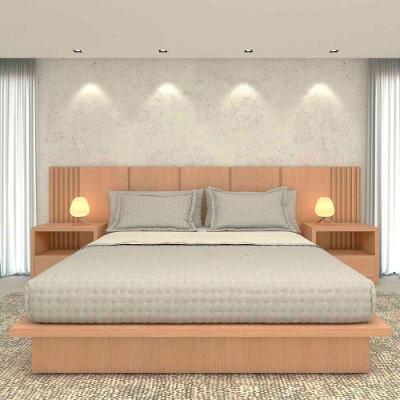 Cama Box King Cabeceira 2 Mesas C Gaveta e Nicho Mdf Carvalho Malva Casa Lar Shop