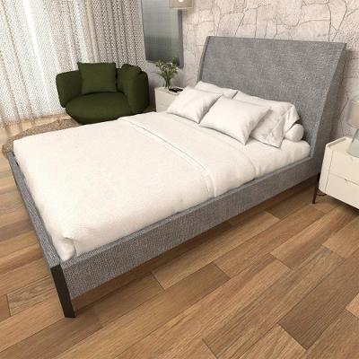 Cama Box Queen Cama com Cabeceira Estofada Veludo Lincoln Níquel
