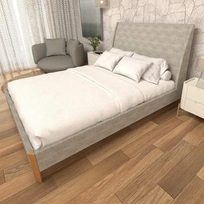 Cama Box Queen Cama Queen com Cabeceira Estofada Lincoln Amêndoa Casa Lar Shop