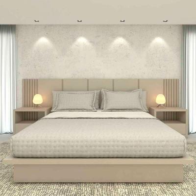 Cama Box King Cama King Cabeceira 2 Mesas C Gaveta e Nicho Mdf Titânio Casa Lar Shop