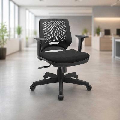 Cadeira Escritório Beezi Executiva Ergonômica Nr17 Giratória Encosto Termoplástico Preto Plaxmetal