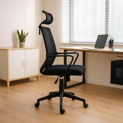 Cadeira Ergonômica Escritório Relax Presidente Tokyo Tela Mesh Base Giratória Encosto Cabeça Preta